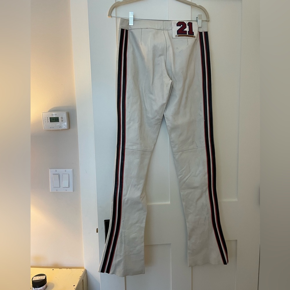 Dolce & Gabbana Leather Racing Pants